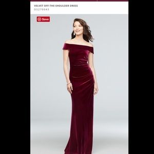 Velvet Off-the-Shoulder Dress